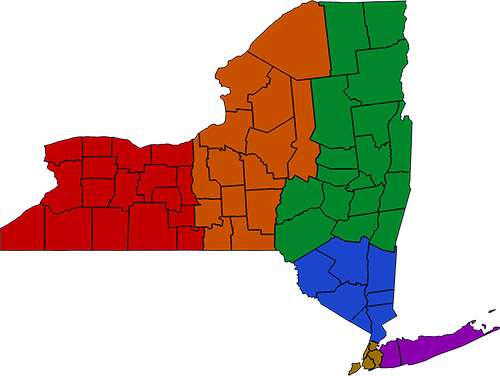 map of New York State counties