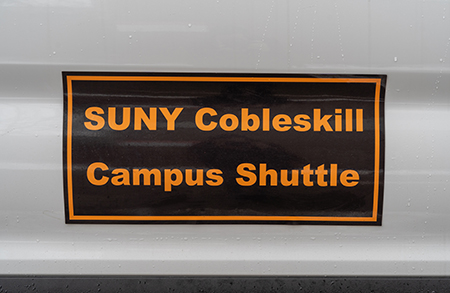 Shuttle Sign Closeup